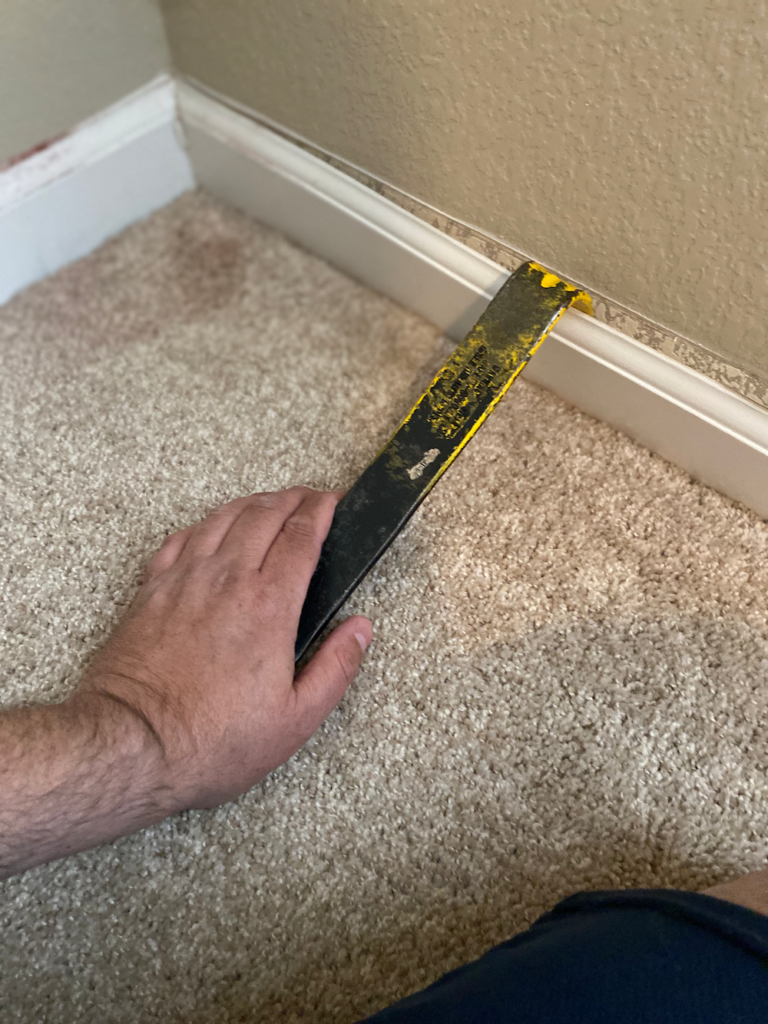 Using a Pry Bar to remove trim