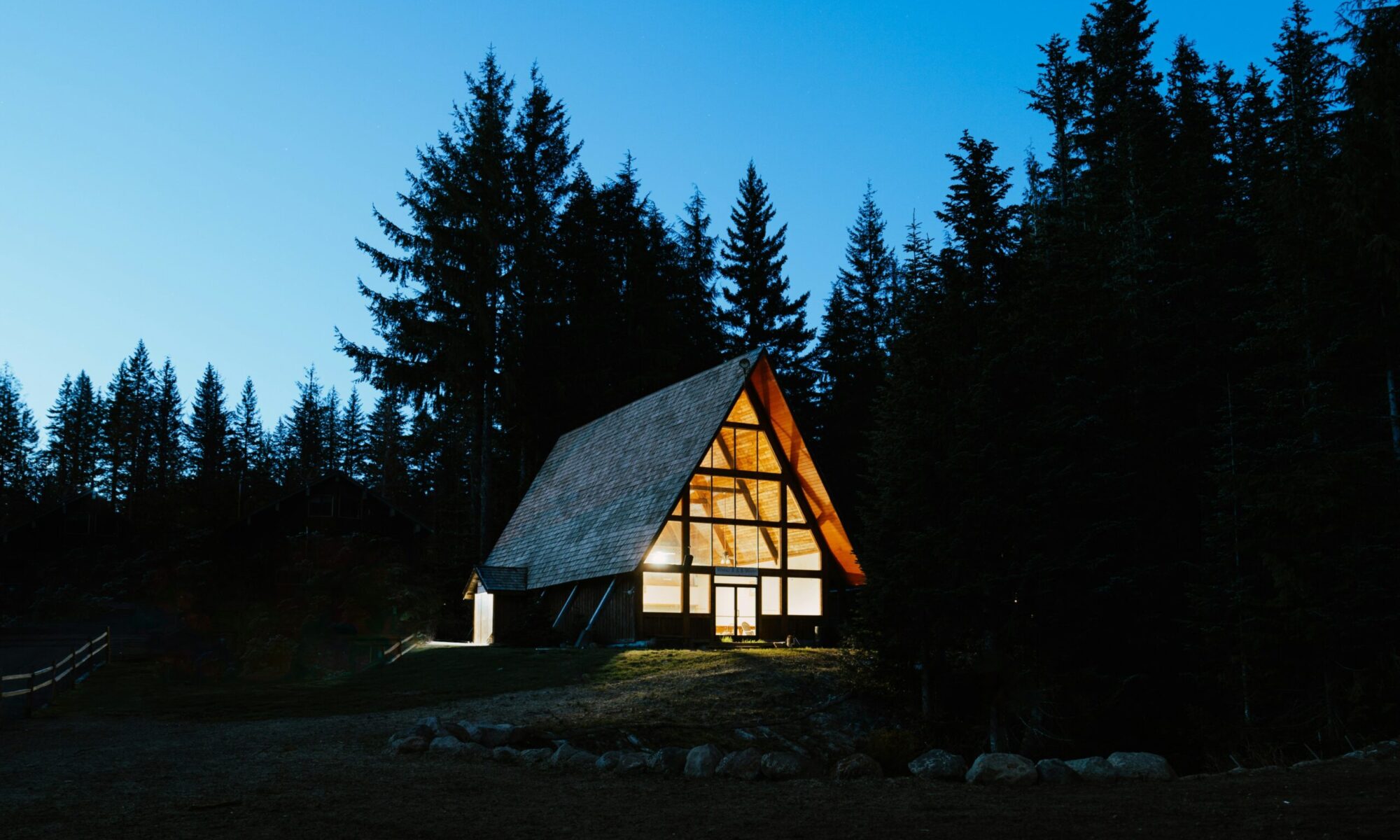 Modern A-Frame In the woods