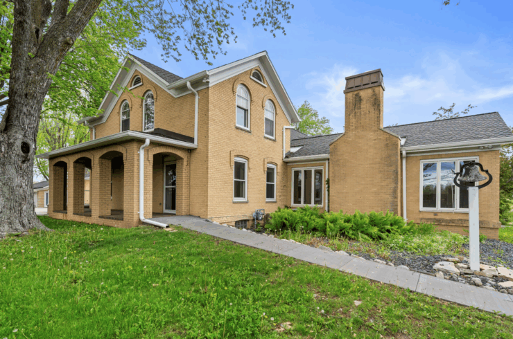 Walking up to the back entrance