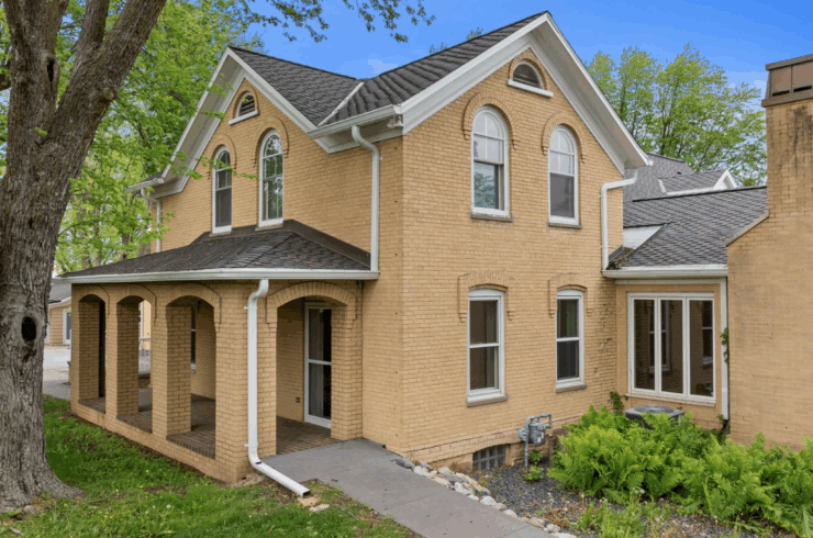 The original farmhouse- this is now the side/back entrance