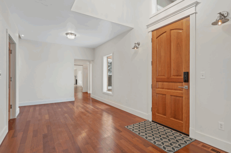 This is the front door to the house in the vestibule